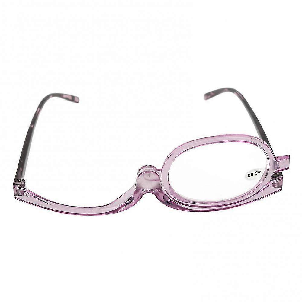 Makeup Reading Glasses Single Lens Magnifying Flip Down Rotating +3.00