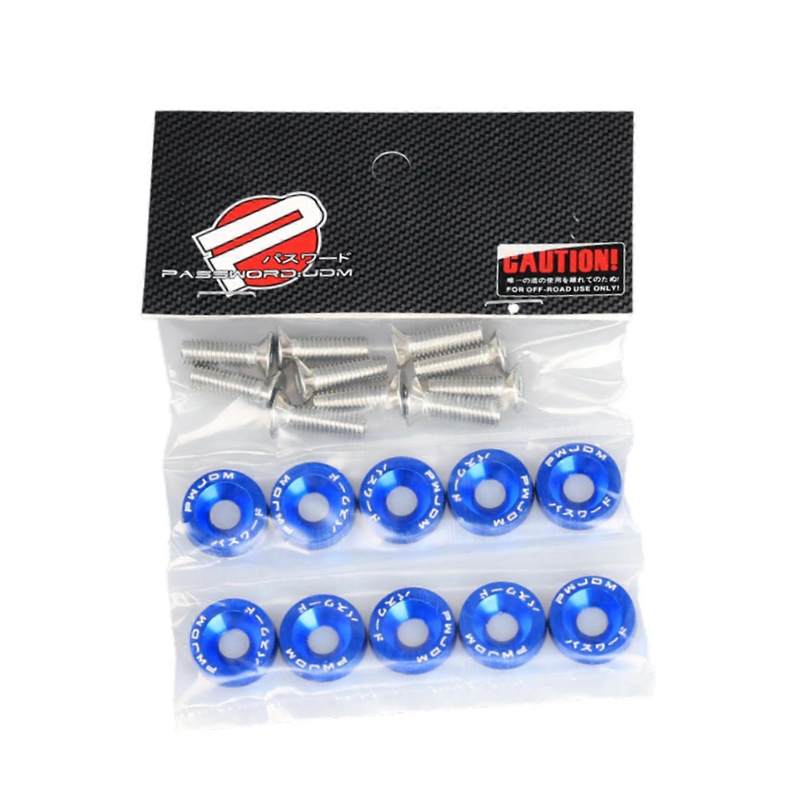 M6 Fender Washers Spare Part High Reliability Sturdy Engine Bay Dress up Kit Red
