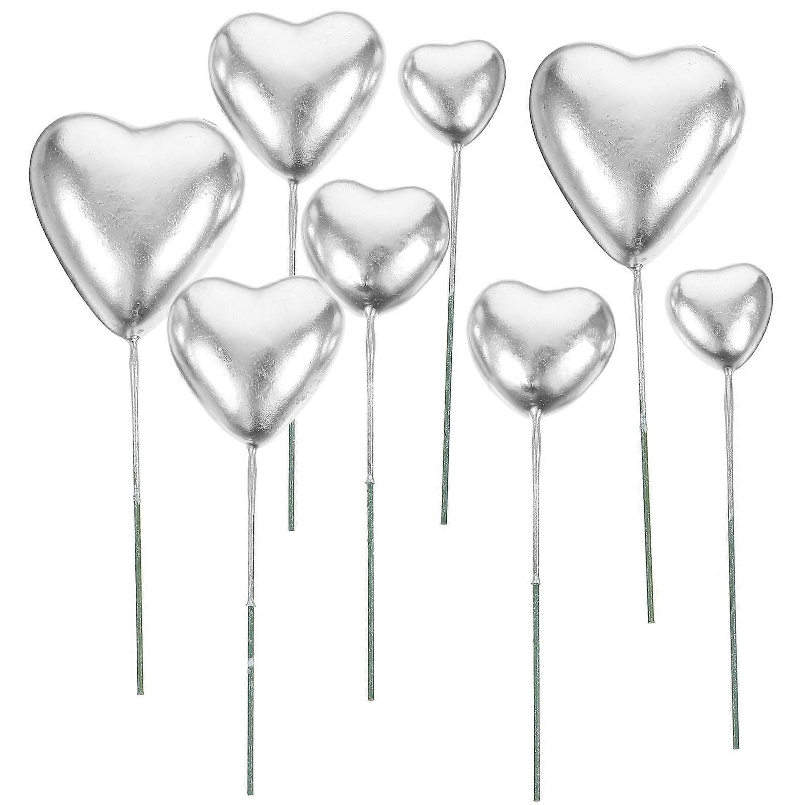 20pcs Heart Theme Cupcake Picks Cake Insert Decorations Heart Cupcake Toppers