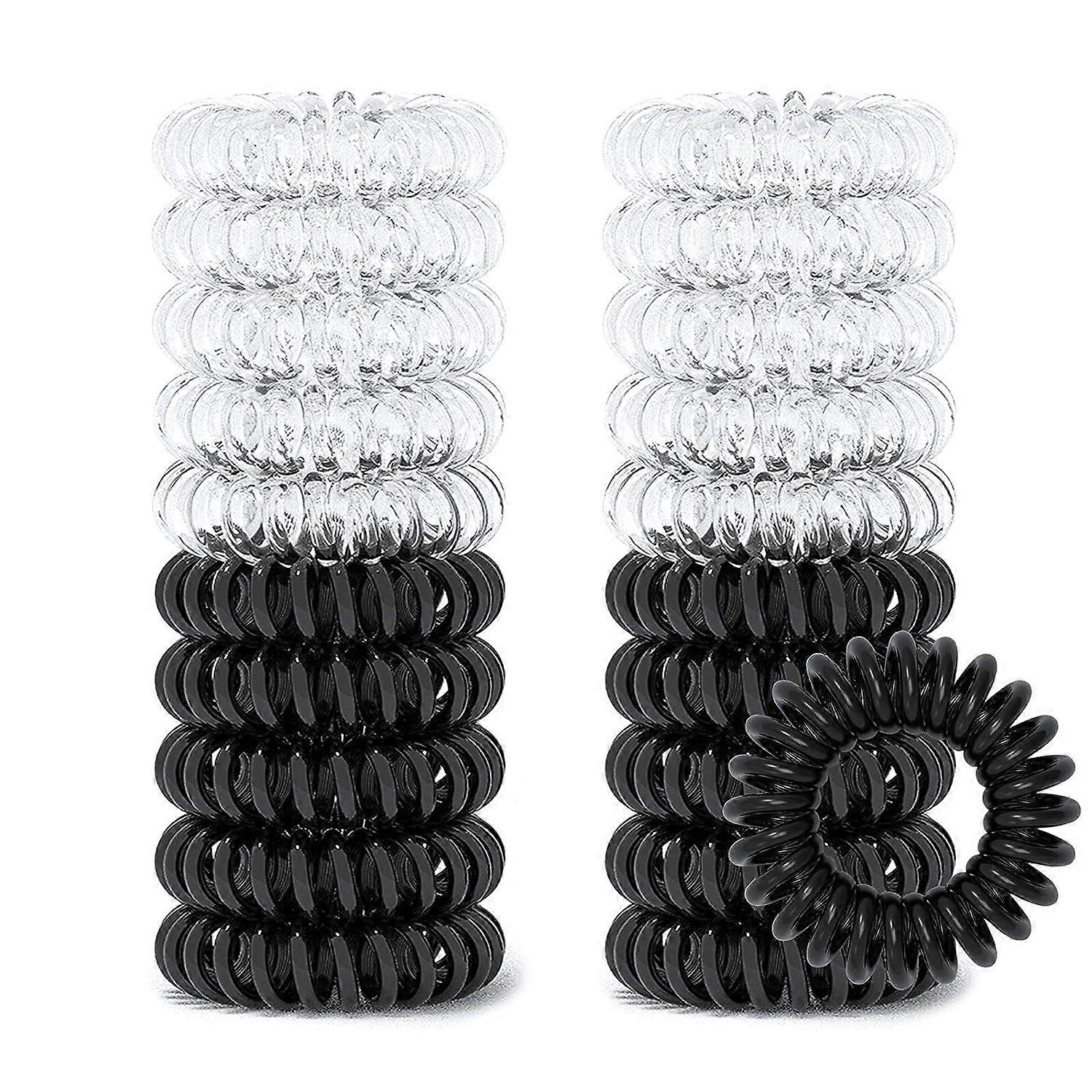 Nirvana 20 pz elastici per capelli a spirale senza piega, elastici per capelli a spirale, elastici per capelli con cavo telefonico, bobine per capelli, elastici per capelli per le donne