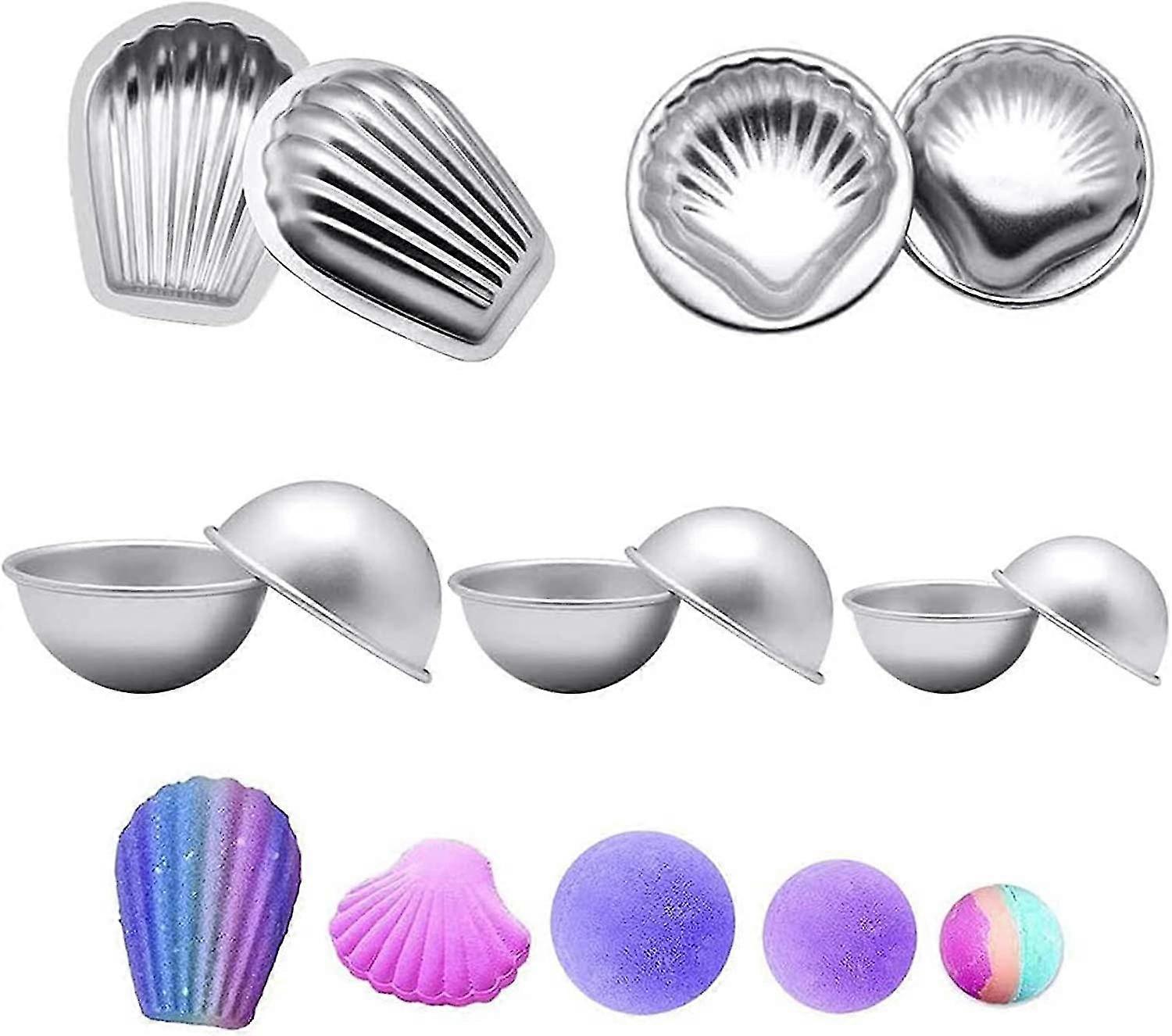 10 قطع معدنية حمام قنبلة العفن حمام قنبلة العفن الفولاذ المقاوم للصدأ DIY كيت قالب الصابون