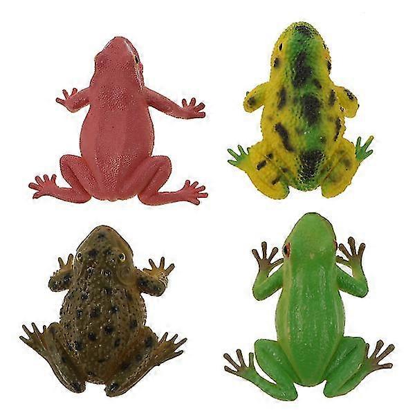 4 Pcs Simulation Frogs Lifelike Frogs Vivid Artificial Frogs For Home Decoration