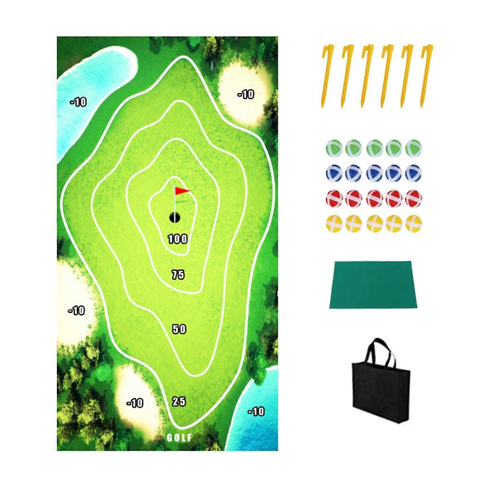 Golfs Training Play Game Mat Foldable Backyard Game Golfs Set For Playing Golfs