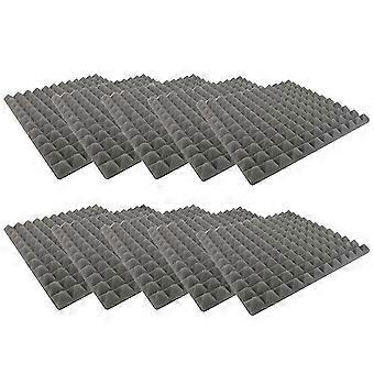 10pcs Soundproof Foam Studio Acoustic Foam Sound Absorption Treatment Panel