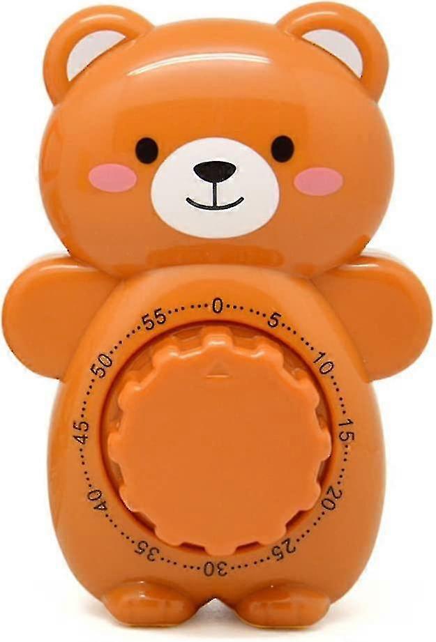 Cute Cartoon Bear Timer 60 Minutes Mechanical Cooking Timer Clock Loud Alarm Counting