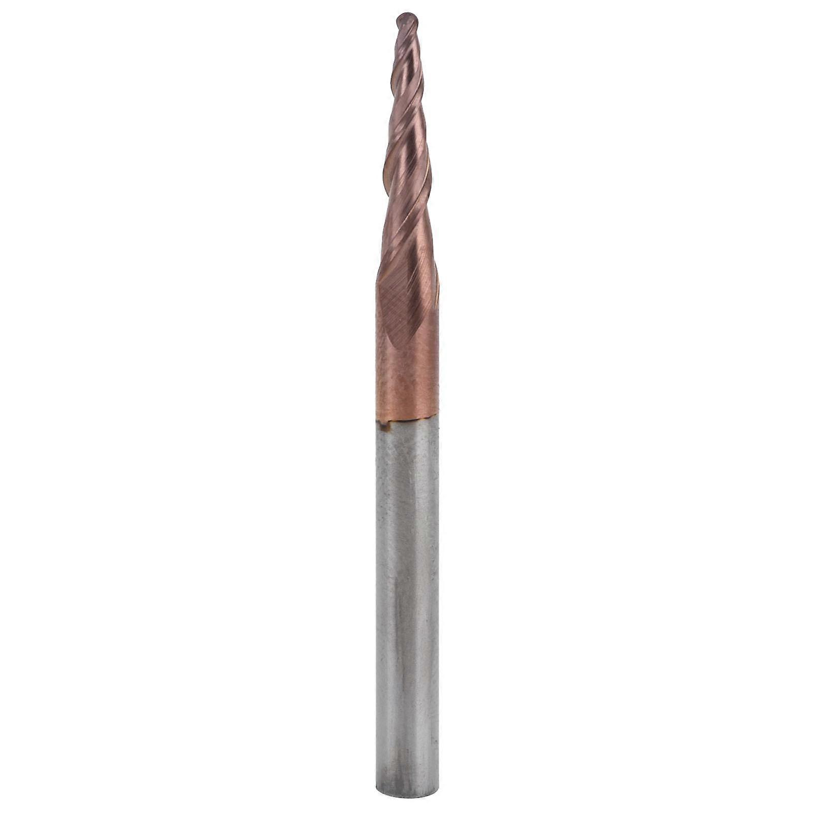 Tapered End Mills Strong Durable Long Service Life Excellent Chip Removal Effect Ball Nose Spiral Router for CuttingR0.75x15xD4x50
