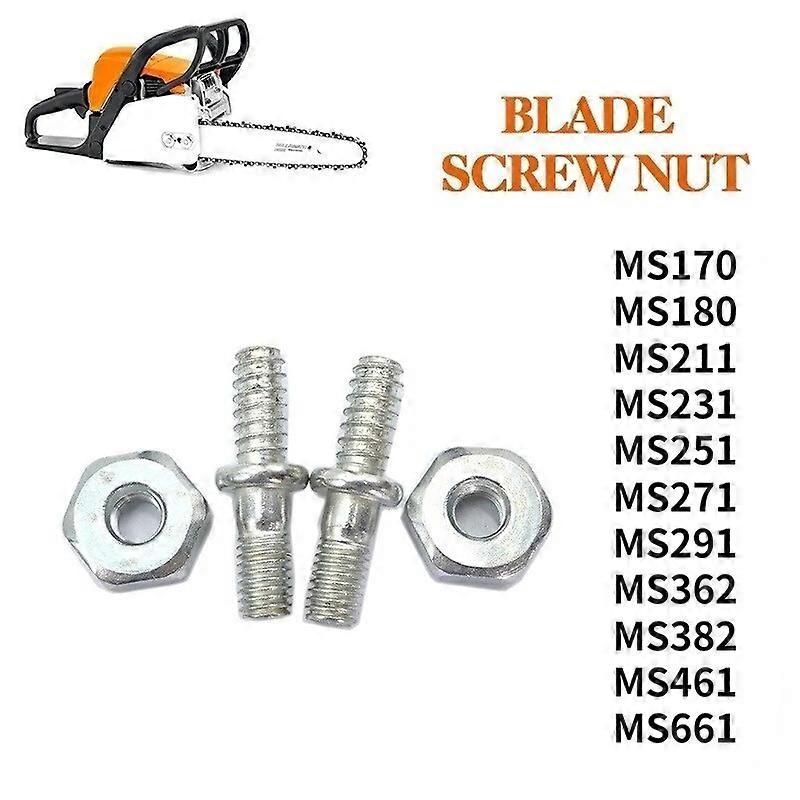 Gasoline Chainsaw Guide Bar Screw and Nut for MS170 MS180 MS211 MS231 MS251 MS271 MS291 MS362 MS382 MS461 MS661