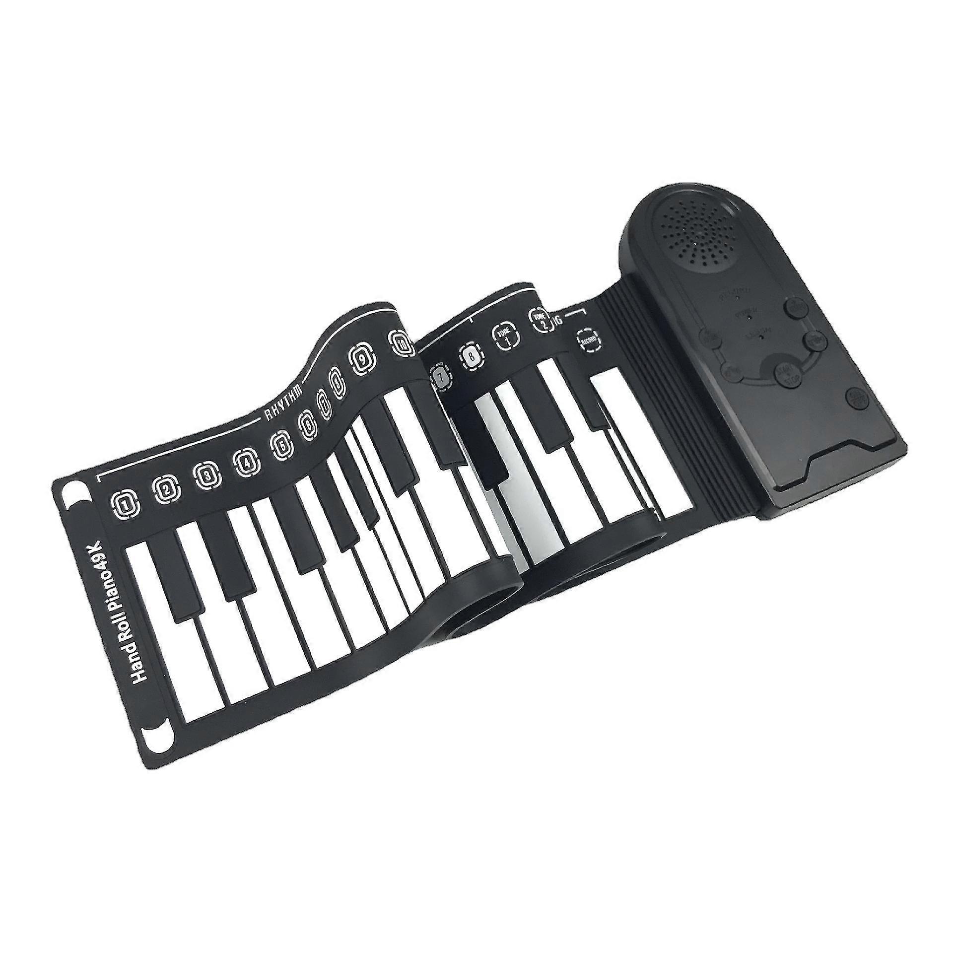 1pcs 49 Key Portable Soft Silicone Crimping Electronic Keyboard Piano