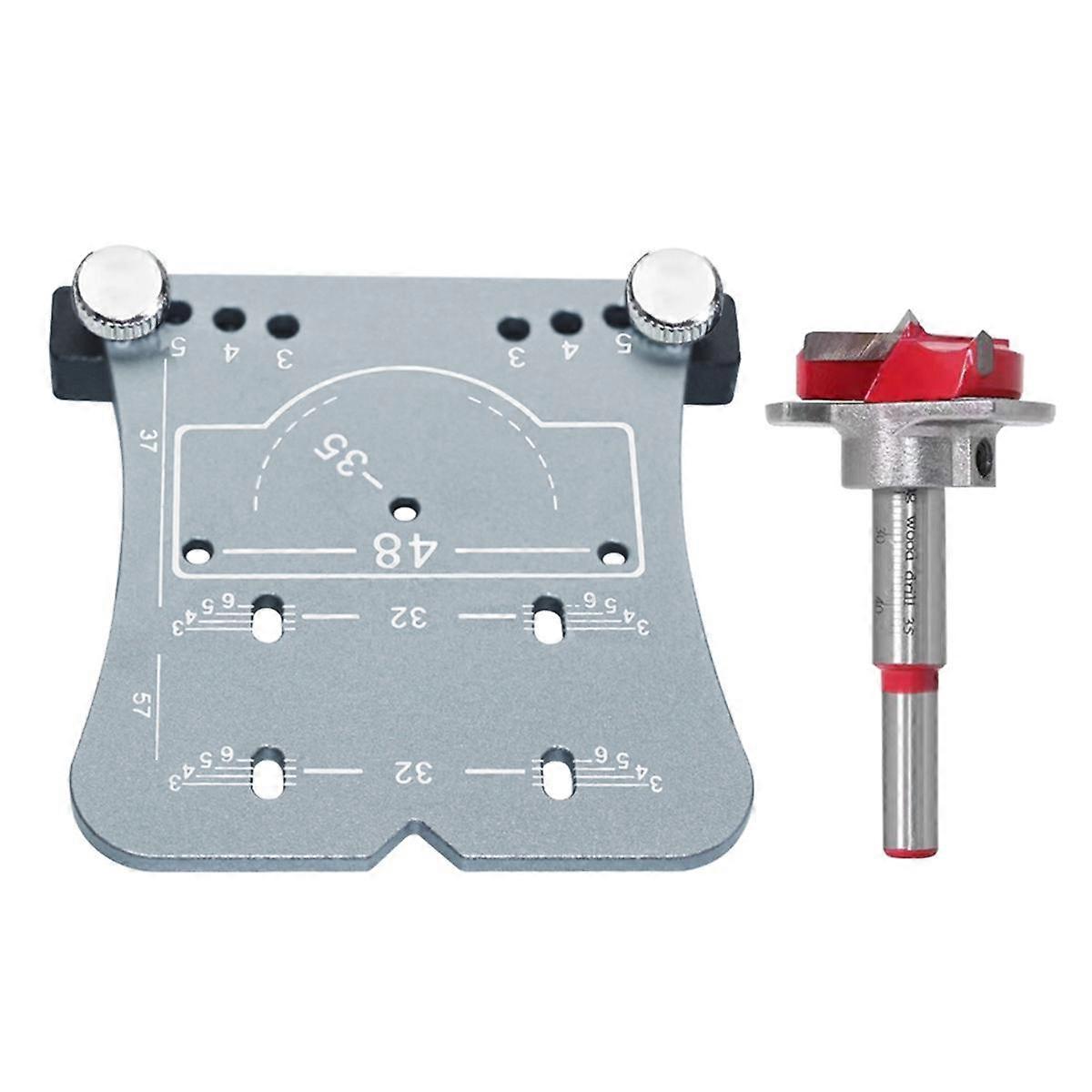 35mm Woodworking Hinge Hole Opener Punch Tool,Punch Locator and Limiting Frame,Drilling and Mountin