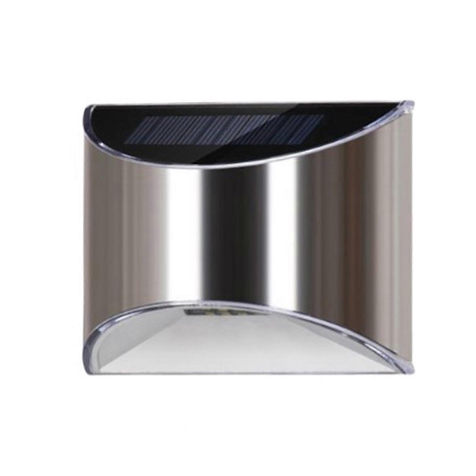 Solar Stainless-steel Wall Lamp Wide Lighting Sensor Security Lamp for Courtyard Garden Wall
