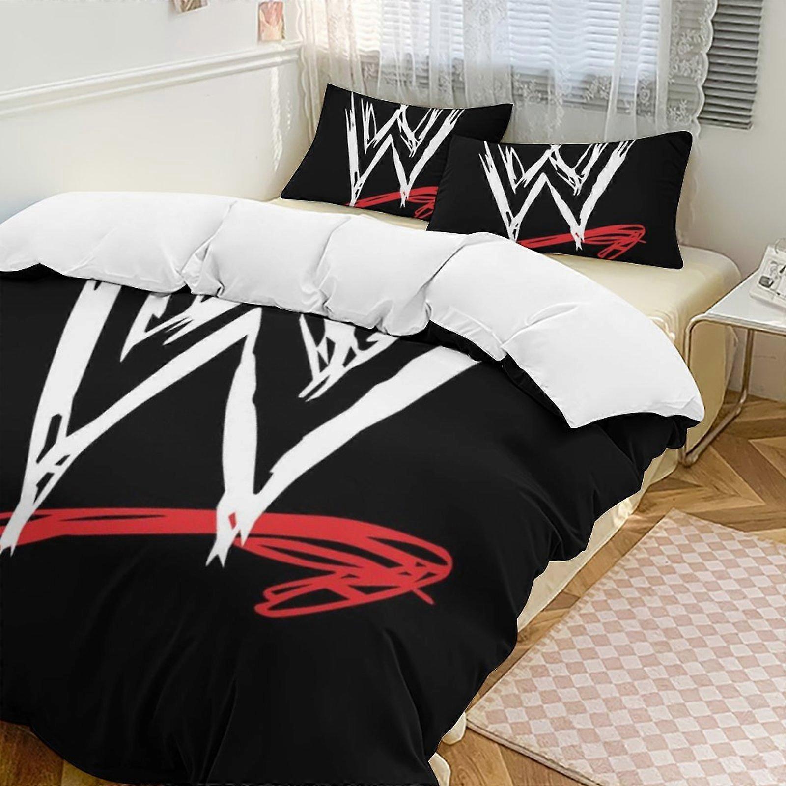 c872 WWE 2 Capa de Edredom de Cama Microfibra Conjuntos de Cama Conjuntos de Edredom Leve de 3 Peças, 1 Capa de Edredom e 2 Fronhas para Crianças ee872