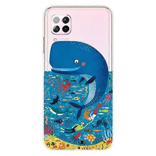 For Huawei P40 lite E / Y7p Shockproof Painted TPU Protective Phone Case