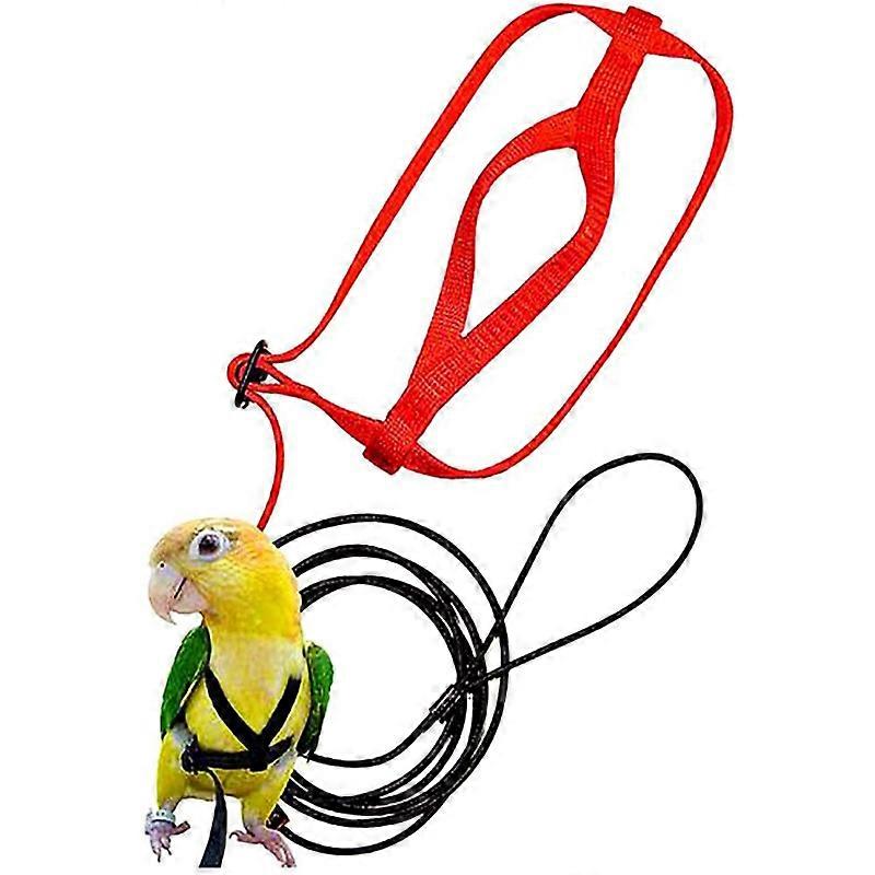 Parrot Bird Harness Leash Outdoor Flying Traction Straps Band Adjustable Anti-bite Training Rope