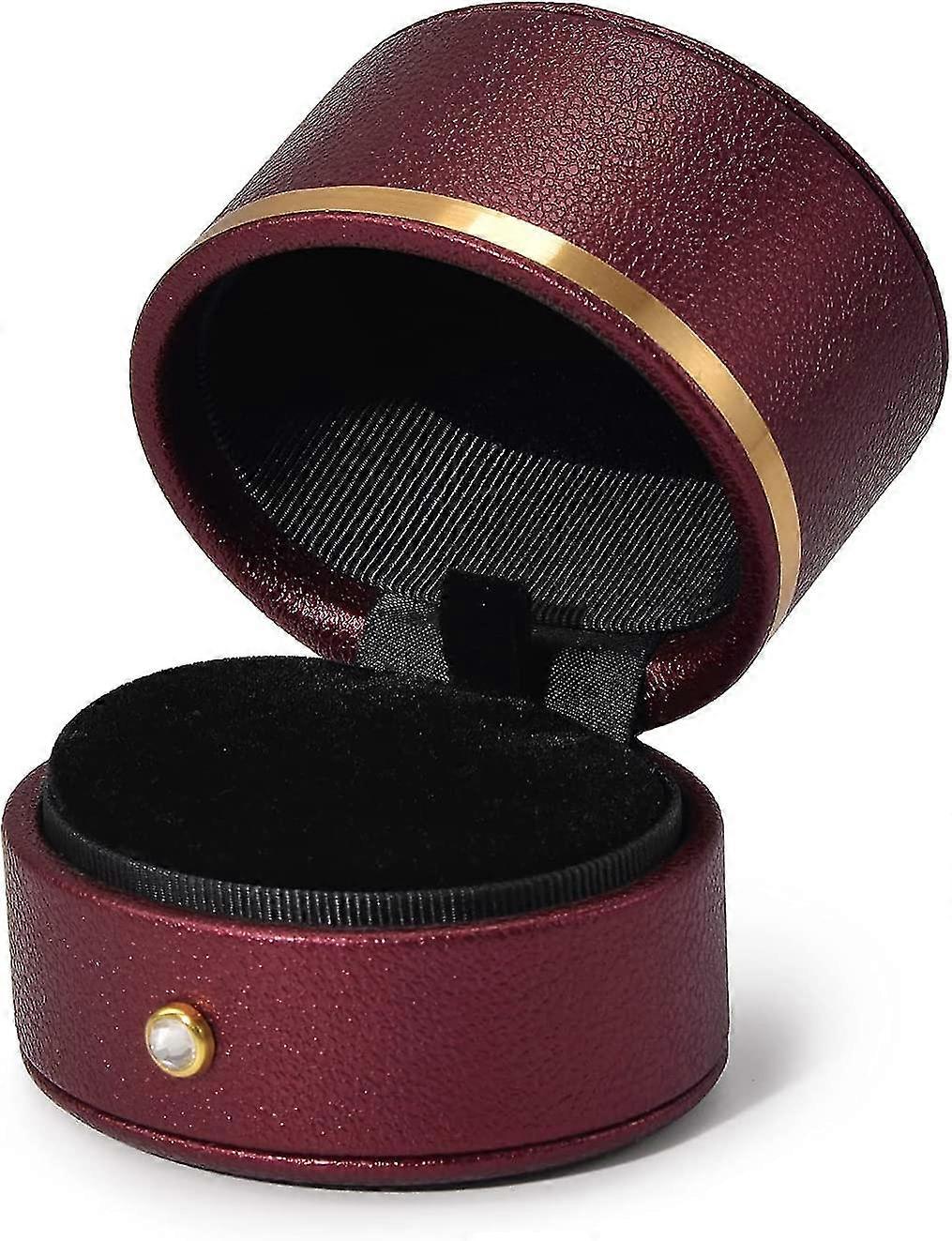 Leather Ring Box Engagement Proposal Wedding Ring Gift Box Multifunctional Jewelry Boxes Earring