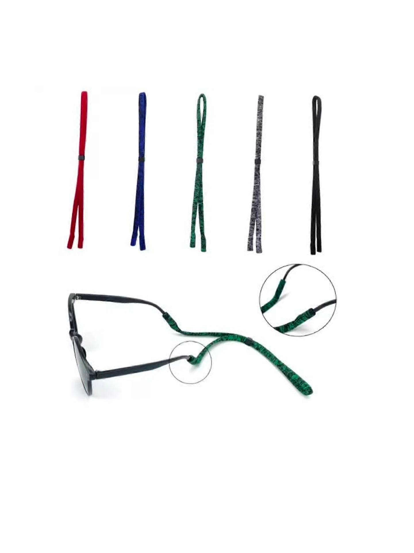 Non-slip glasses straps are adjustable, available in 5 colors, unisex
