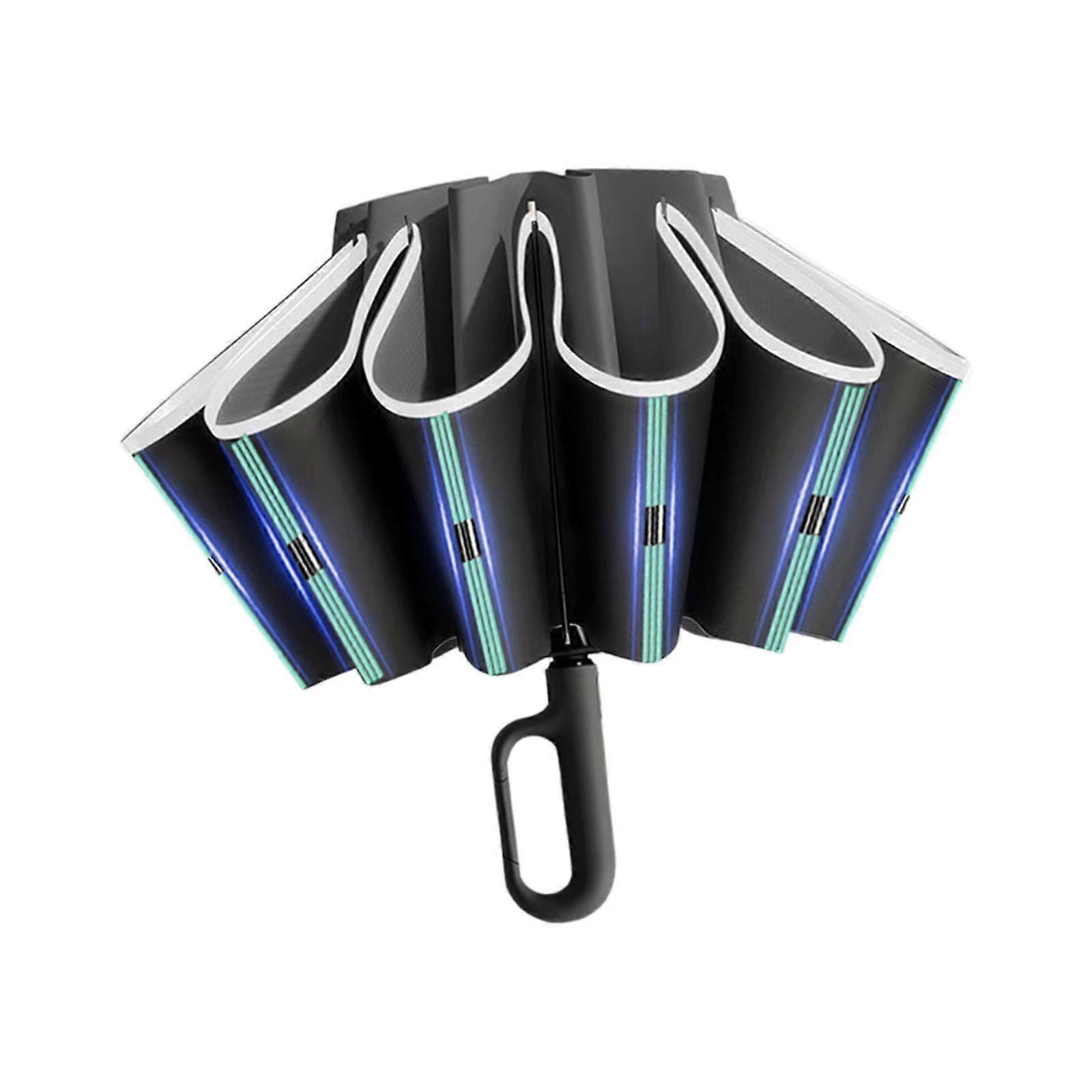 Automatic Folding Umbrella Windproof Portable Umbrella Fold Umbrella Black