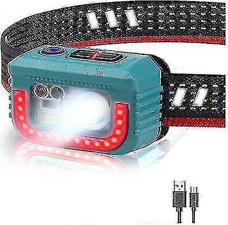 Rechargeable Headlamp, 3 Light Motion Sensor, 7 Mode Head Torch, Waterproof Headlamps