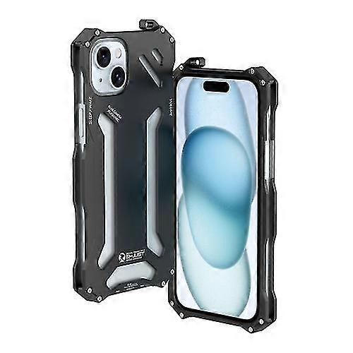 Compatible with Iphone 15 R-just Rj17 Shockproof Armor Metal Mobile Phone Case
