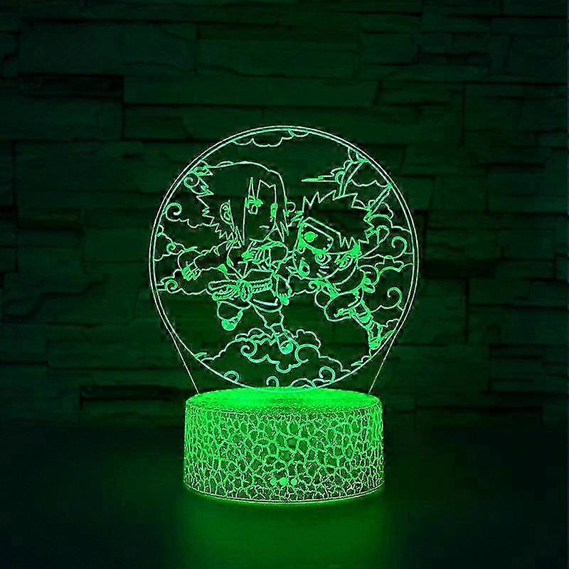 New Strange Naruto Anime 3d Nightlight Usb Colorful Gradient Creative Gift Led Table Lamp