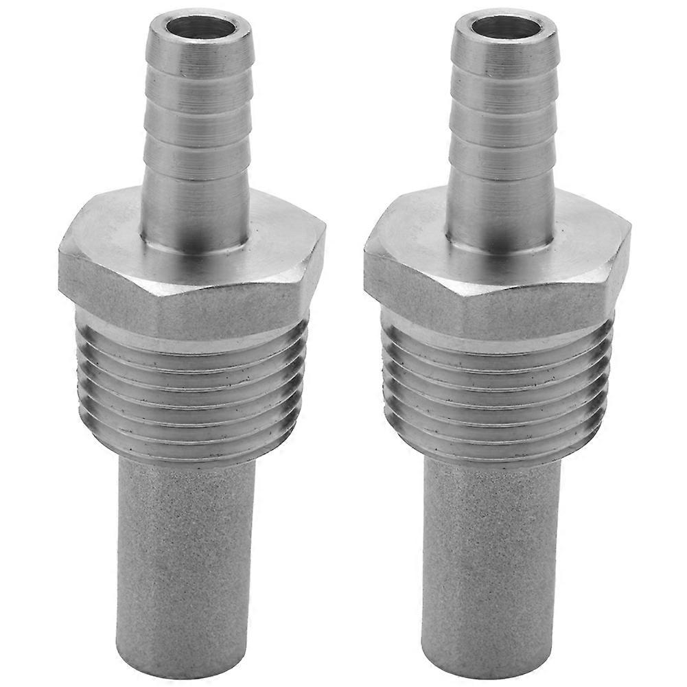 2X Home Brewing Inline Oxygenation Diffusion Stone Aeration Stone 1/2 Npt Carbonation Stone