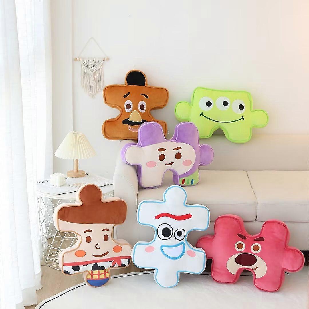 Cartoon Puzzle Series Soft Plush Cute Throw Pillow Pillow On Bed Sofa PP Cotton Filling