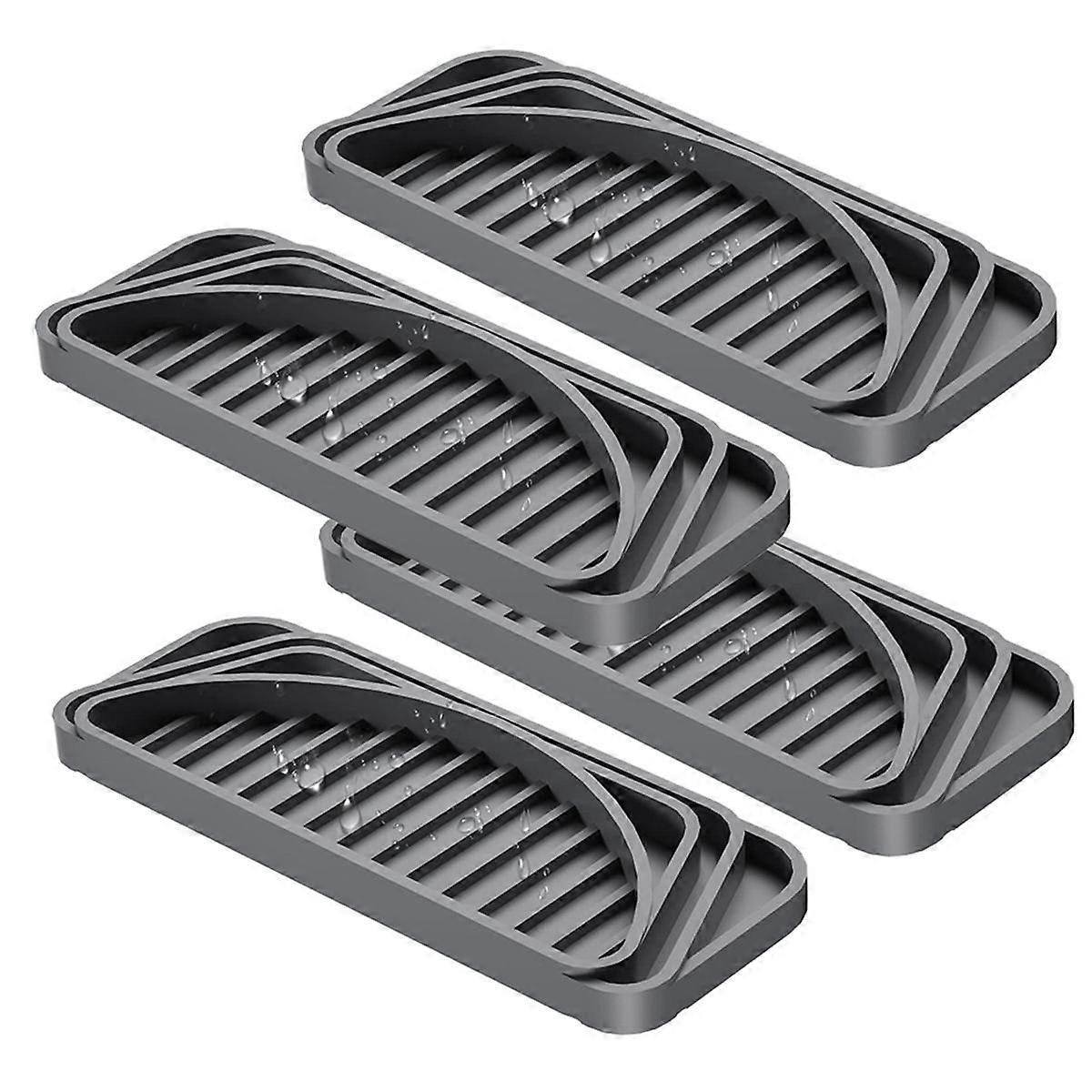 4PCS Refrigerator Drip Tray Absorbent Drip Tray Refrigerator Accessories for / / Gray