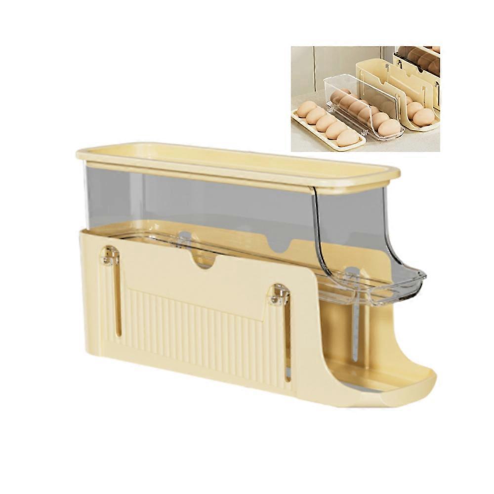 3 Tier Foldable Egg Holders,Rolling Egg Holder For Refrigerator,Automatic Rolling Egg Storage Tray,Egg Tray