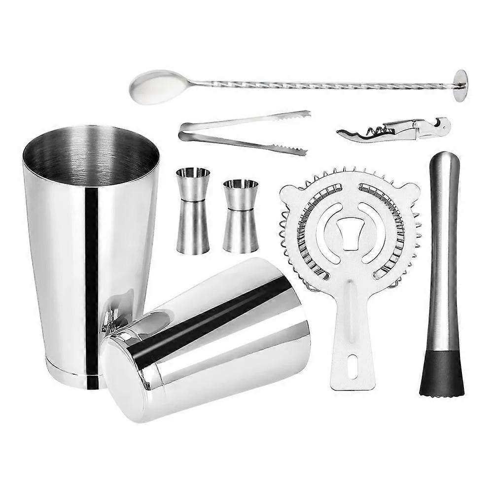 Stainless Steel Bartender Set Cocktail Bartending Tool Shaker Full Set