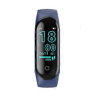 Montre connectée Blue Smart Fitness Watch avec moniteur de fréquence cardiaque et de pression artérielle, traqueur d'activités.