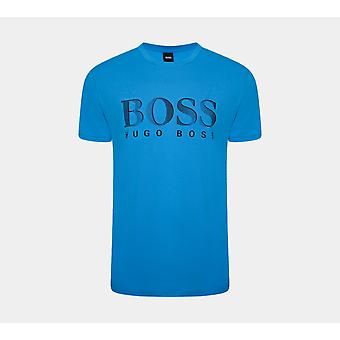 Hugo Boss Relaxed-Fit UPF 50+ Cotton Jersey 50407774 438 Beach Tshirt Blue M