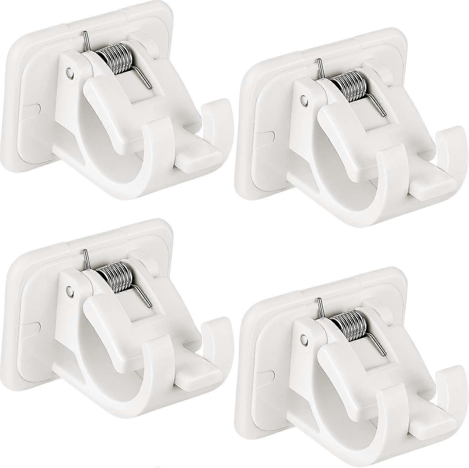 Self Adhesive Curtain Rod Bracket  (White)