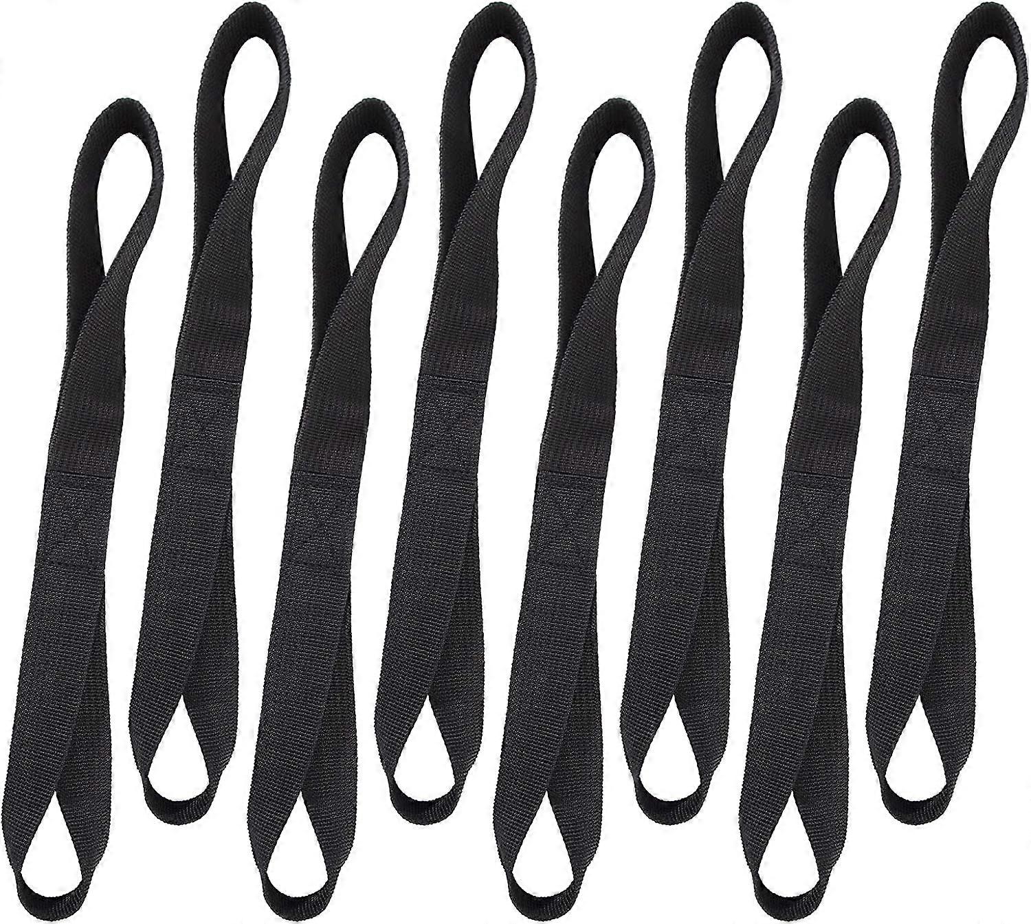 Soft Loop Tie Down Straps Securing Loop Straps Tie Down Cargo Straps Zurrgurt zur Sicherung von ATV UTV Motorrad schwarz8pcs