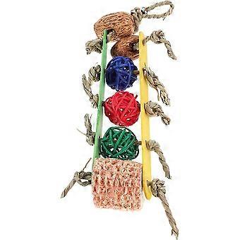 Perroquet Jouet Oiseau Jouets à mâcher Perroquet Perroquet Cage Rotin Boule Oiseau Suspendu Jouet pour Oiseau Perruche Perruche Cockatiels Conure Inséparable Perruches Gris Africain Rando