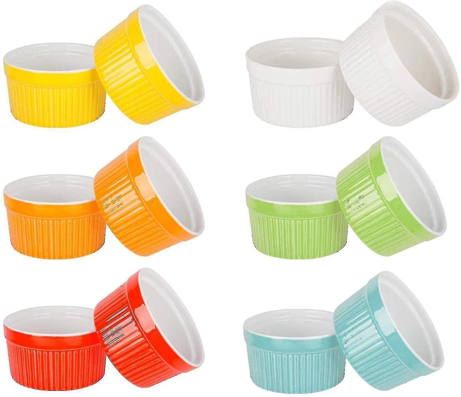 Ramekins σουφλέ πιάτα ramekins πιάτα σουφλέ κεραμικό bakeware ramekins σουφλέ πιάτα 12 κομμάτι 3.5