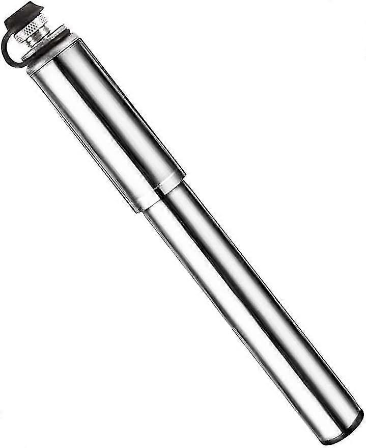 Bicycle Pump Bicycle Tyre Inflator With Needle Universal Valve Fixing Screw Frame Mount Built-in Flexible Hose For Bicycle And Ball (silver) (1pcs)