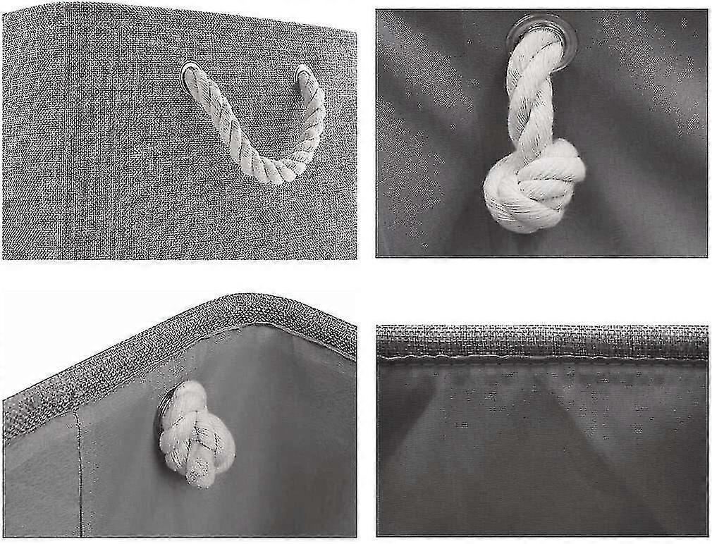 Cloth Storage Boxes, Extra Large Collapsible Storage Basket With Handles, 45*35*24cm, 1 Pack (gray, Jumbo)