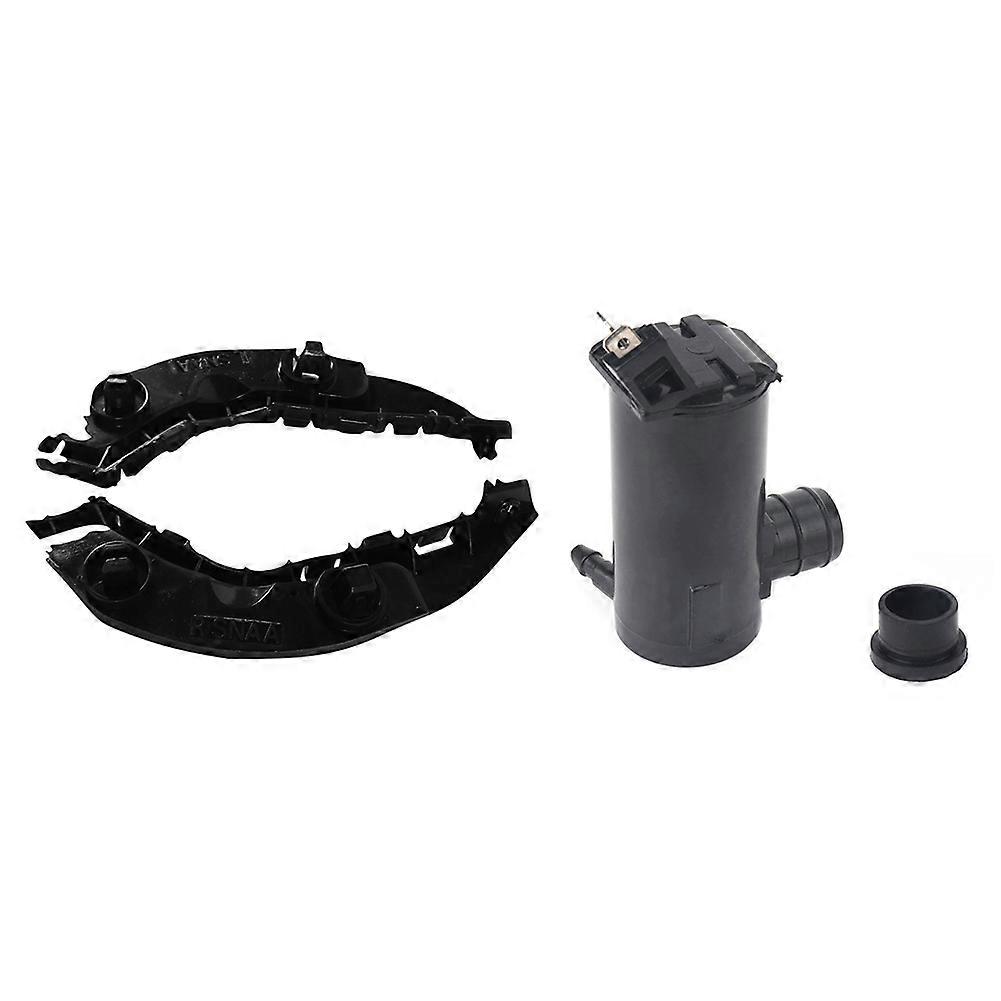 2 Pcs Car Front Bumper Bracket & 1 Pcs Windshield Washer Pump
