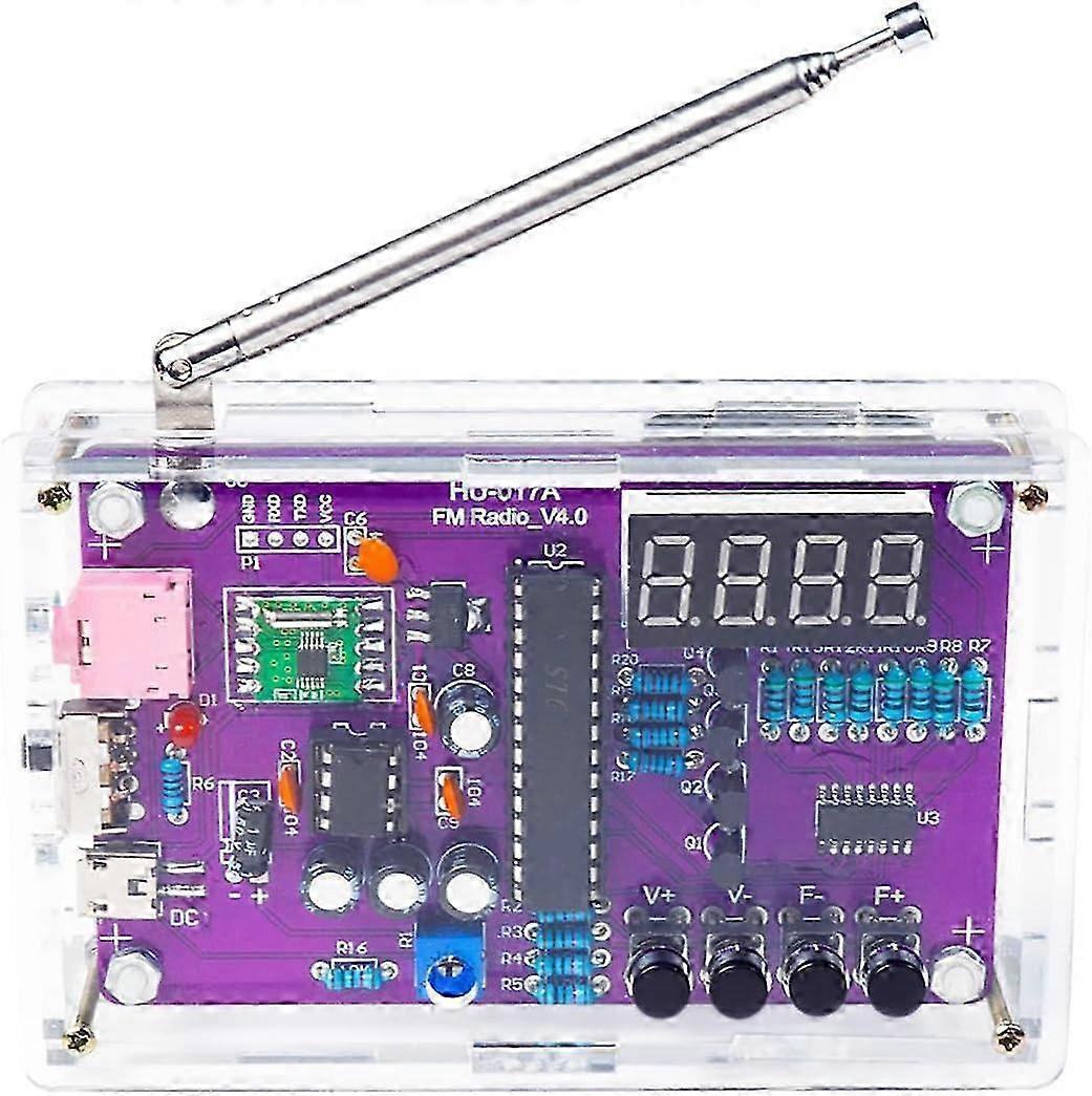 Radio assembly kit fm fm circuit board making microcontroller diy electronic production soldering practice loose parts