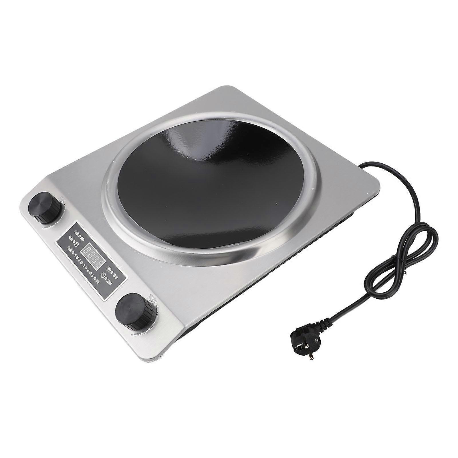 Countertop Single Burner 3500W Portable Induction Cooktop with Touch Control Panel Curved Surface Easy to Clean Base