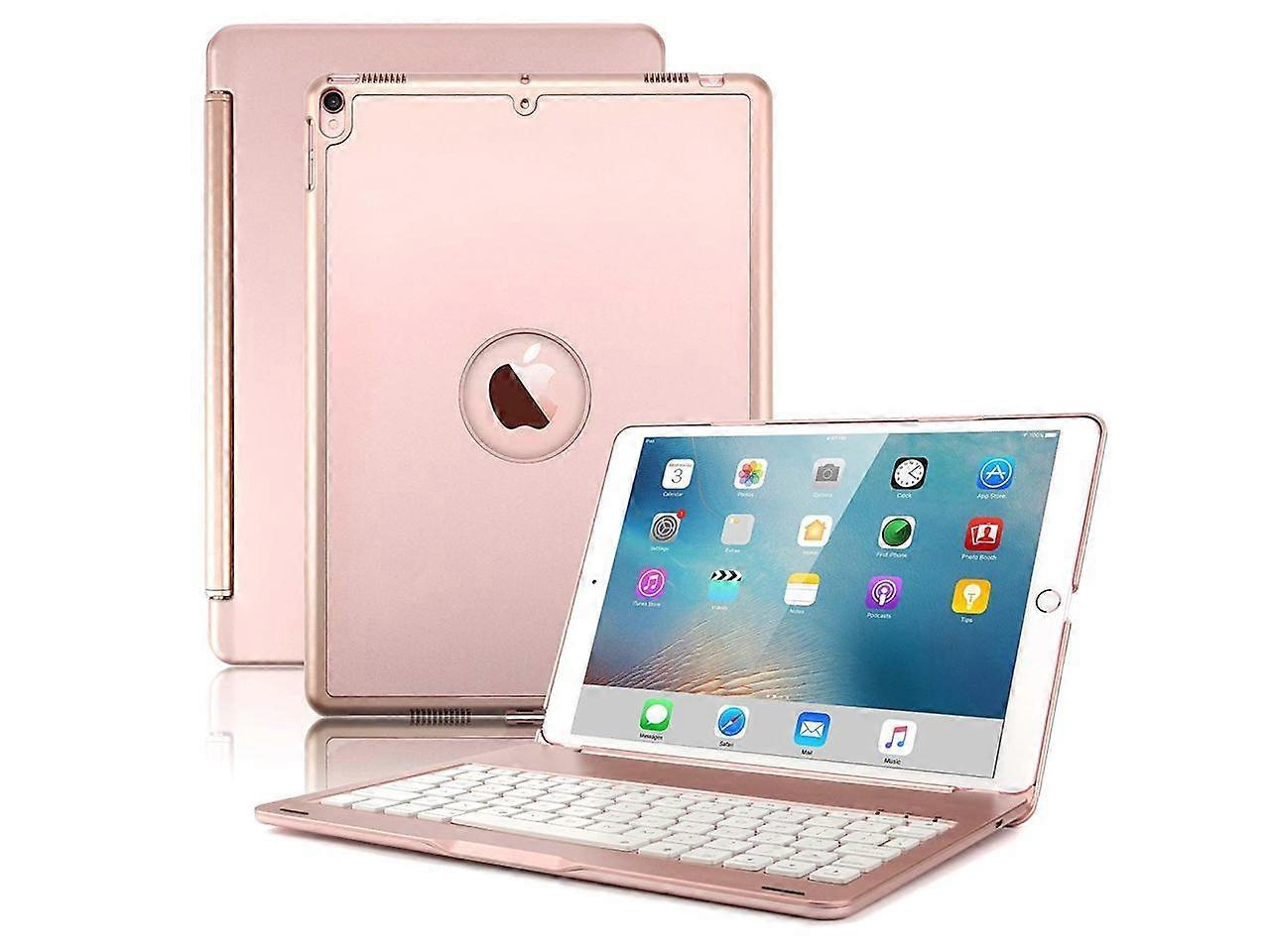 iPad Air 2019 3rd Generation 10.5" / iPad Pro 10.5" 2017 Keyboard Case Protective Smart Stand Cover with 7 Colors Backlit Wireless Bluetooth Keyboard