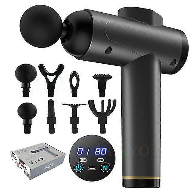Handheld Massagers Gun Deep Tissue Muscle Relaxation Adjustable Charging Vibration Device for Back and Neck Massagers Gifts Grey