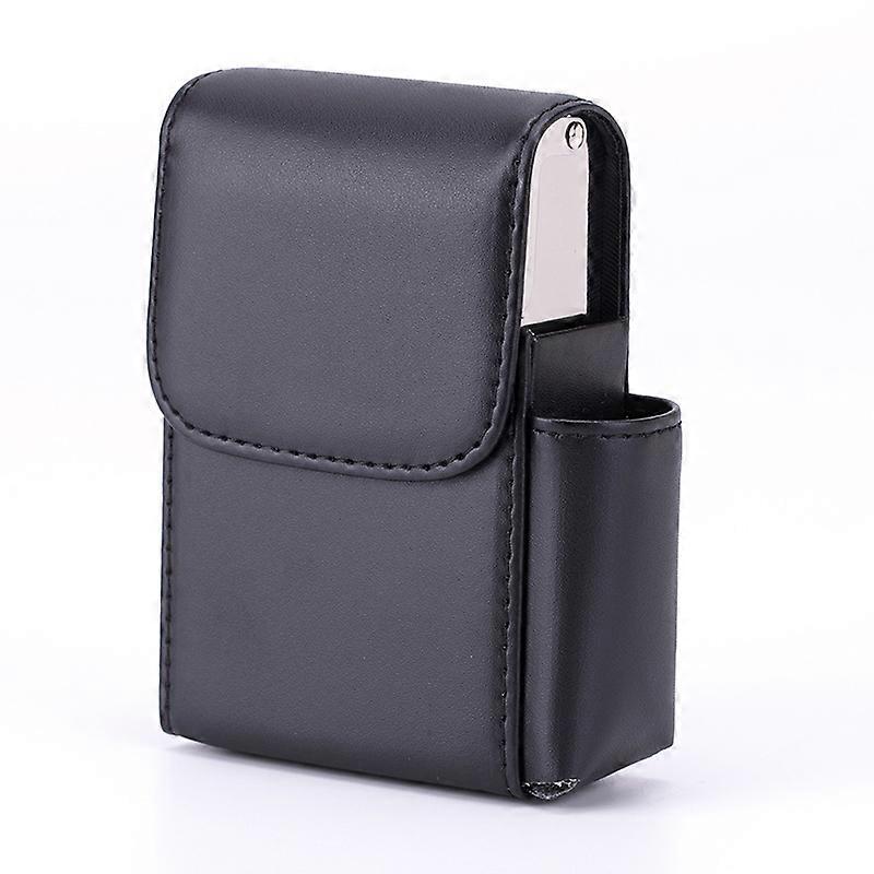 Cigarette Storage Case, Cigarette Case Cigarette Organizer Case PU Leather Cigarette Box Case Wallet with Lighter Holder