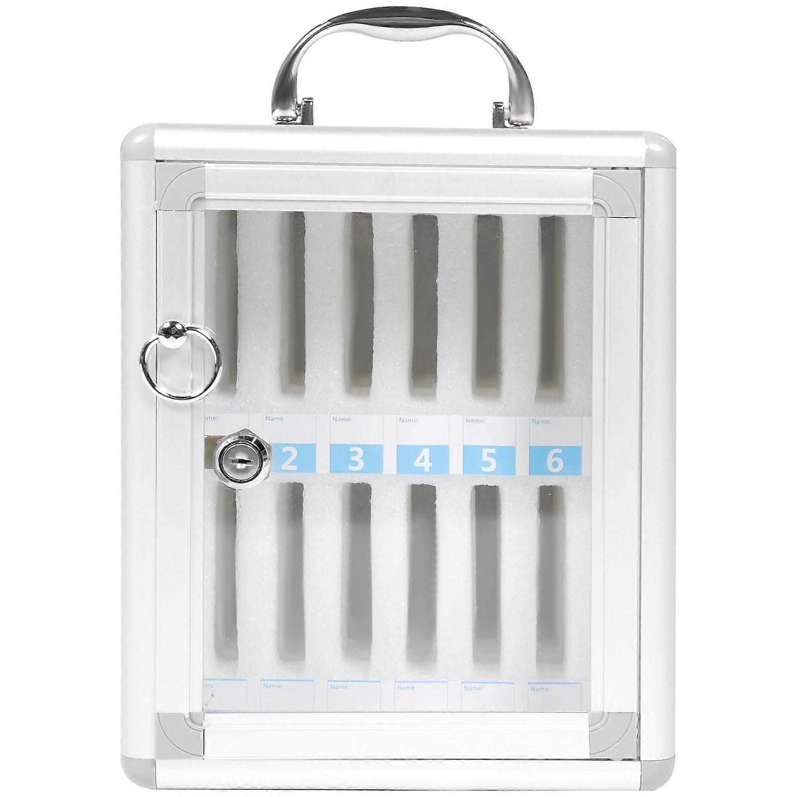 1PCアルミニウム合金携帯電話整理キャビネットポケットチャート収納ロッカーボックス