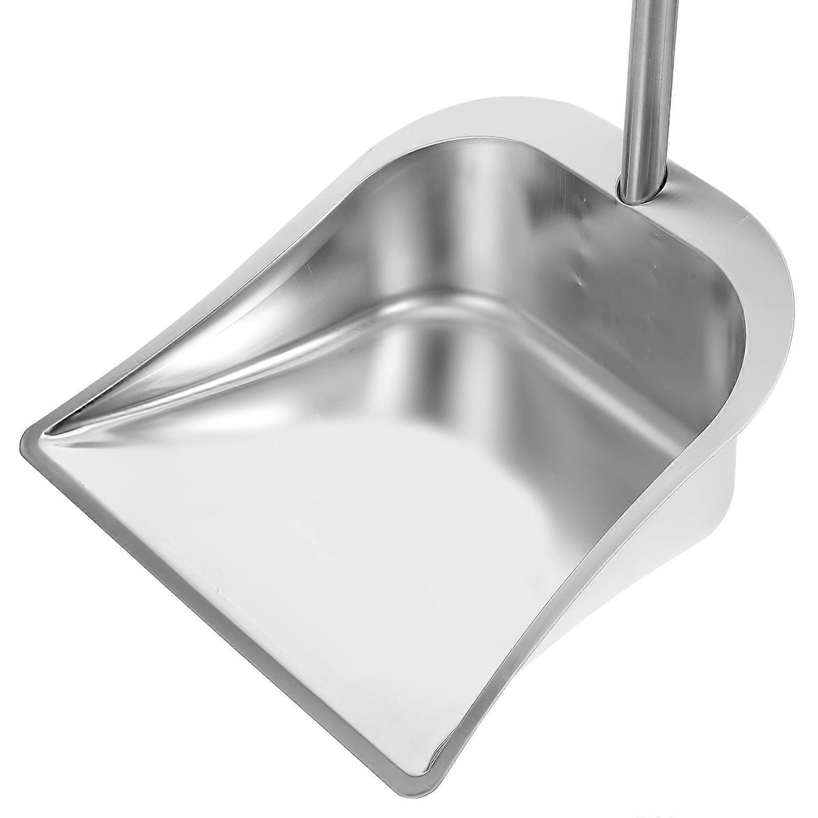 Rustfrit stål skovl skraldespand Hjem Rengøring Dustpan Affaldsbeholder
