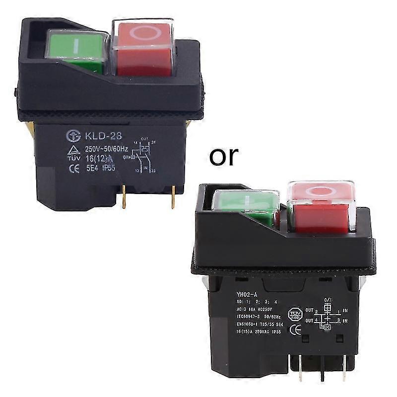 Ip55 Waterproof Push Button Switch Electromagnetic Switch 4 Pin 16a
