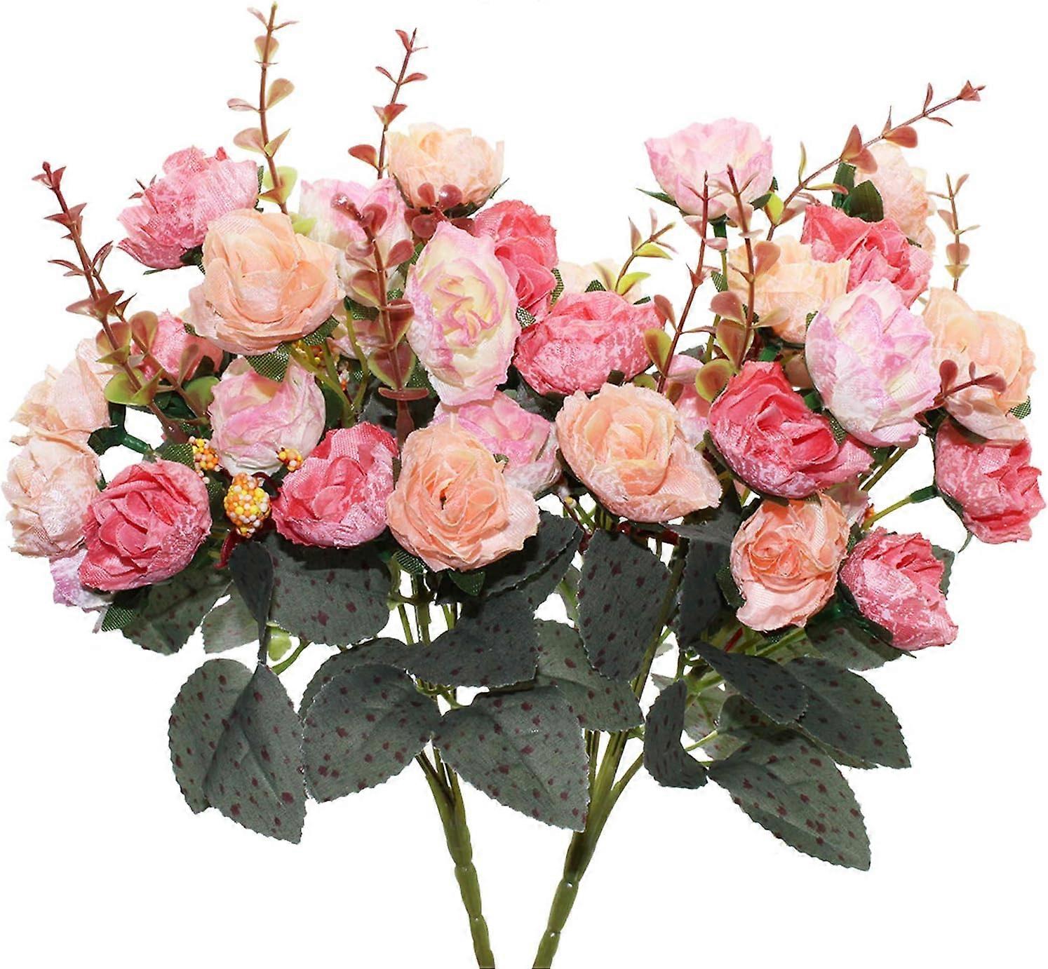 2Pcs Artificial Roses, simulation bouquets, used for party, wedding, flower decoration, cafe decoration