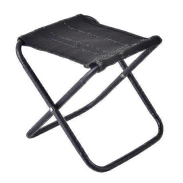 ポータブル軽量折りたたみスツール屋外キャンプ釣りバーベキュートラベルチェア折りたたみ式キャンプシートハイキングスツール、ブラック