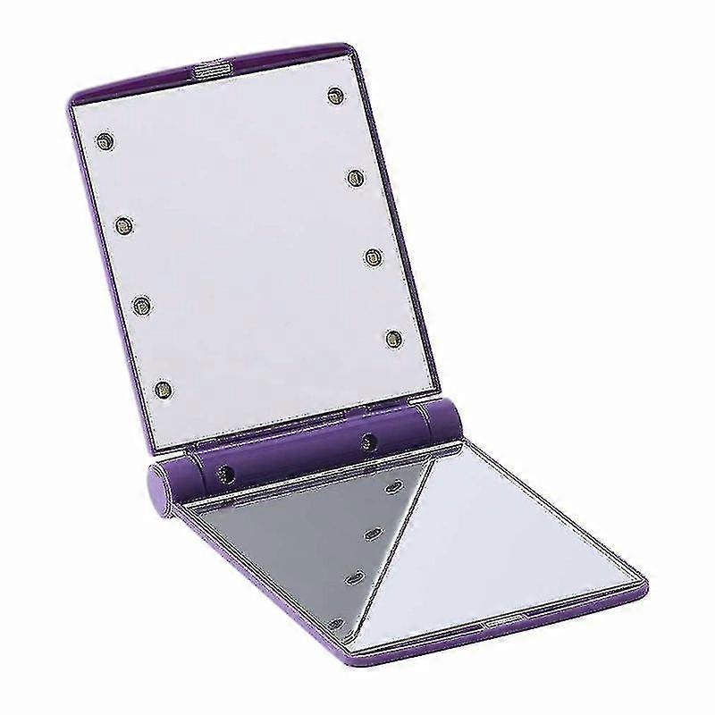 Led Cosmetic Folding Mirror-color:purple