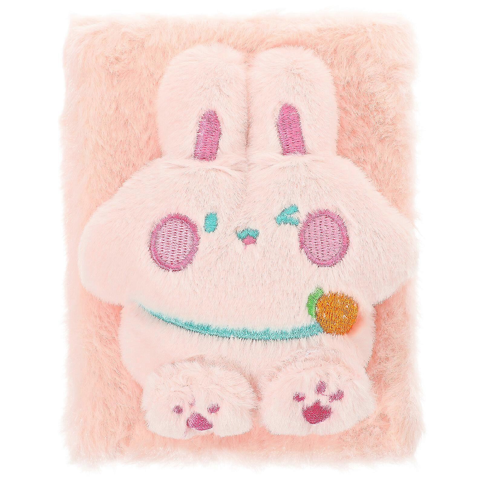 Fluffy Notebook Adorable Plush Notepad Cartoon Plush Cover Note Book Fluffy Cover Notebook