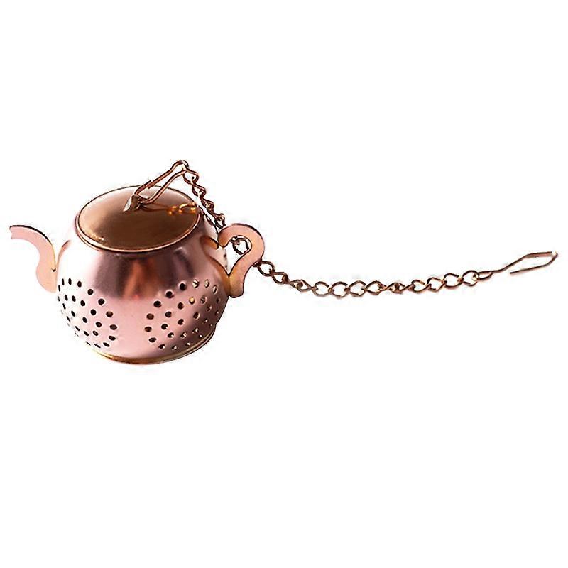 Tea Infuser Nice-looking Stable Portable Stainless Steel Tea Pot Shape Leaf Infuser Spice Strainer for Kitchen